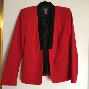 Red and black blazer